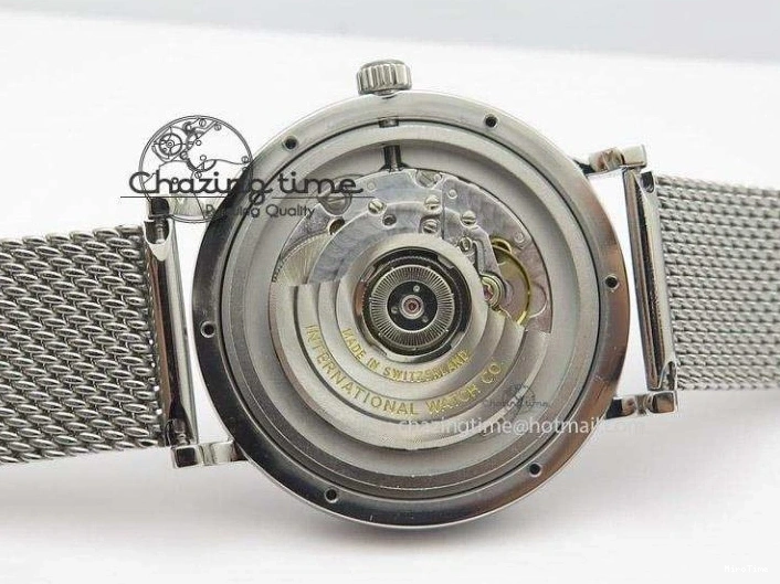 MIROTIME 0130 Portofino SCHAFFHAUSEN SS MKF 1:1 Best Edition White Dial On Mesh Bracelet A TravelReady 7341